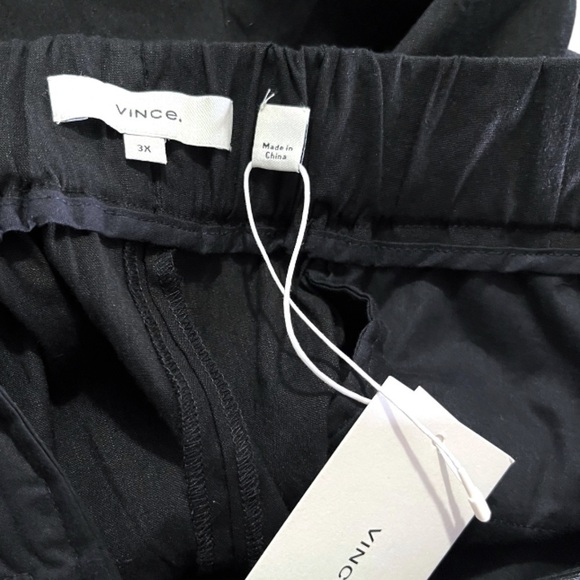 NWT Vince Women's Pleat Front Pull On Pant, Black, 3X - Picture 8 of 10